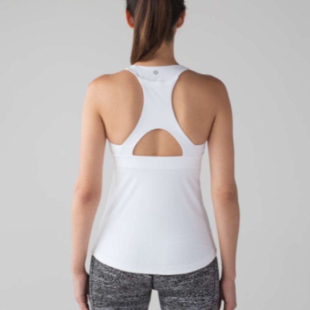 lululemon Final Lap Tank: White